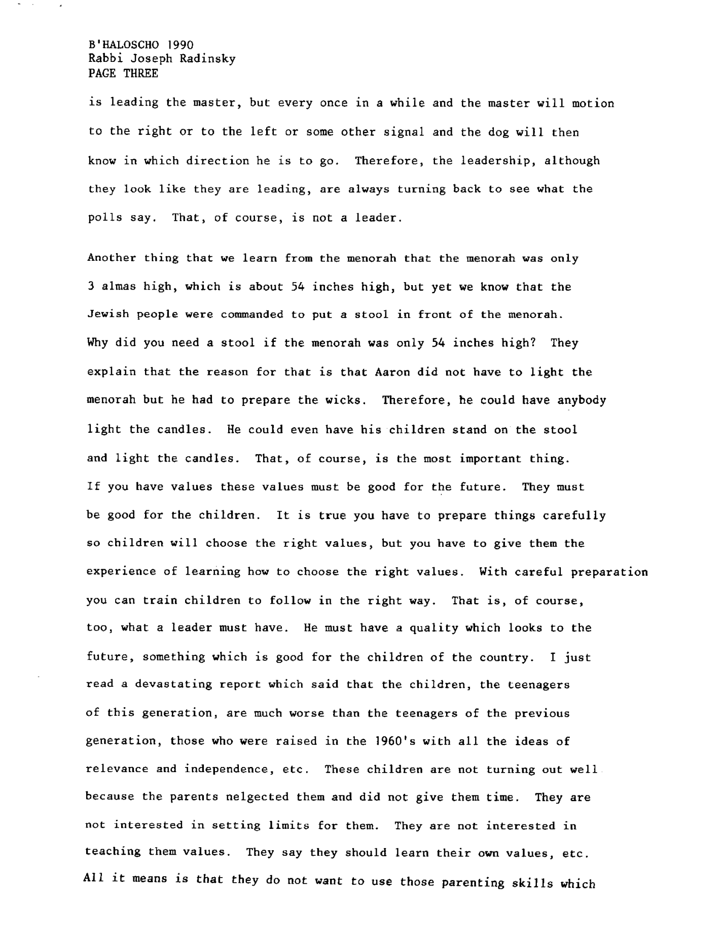 behalotecha 1990