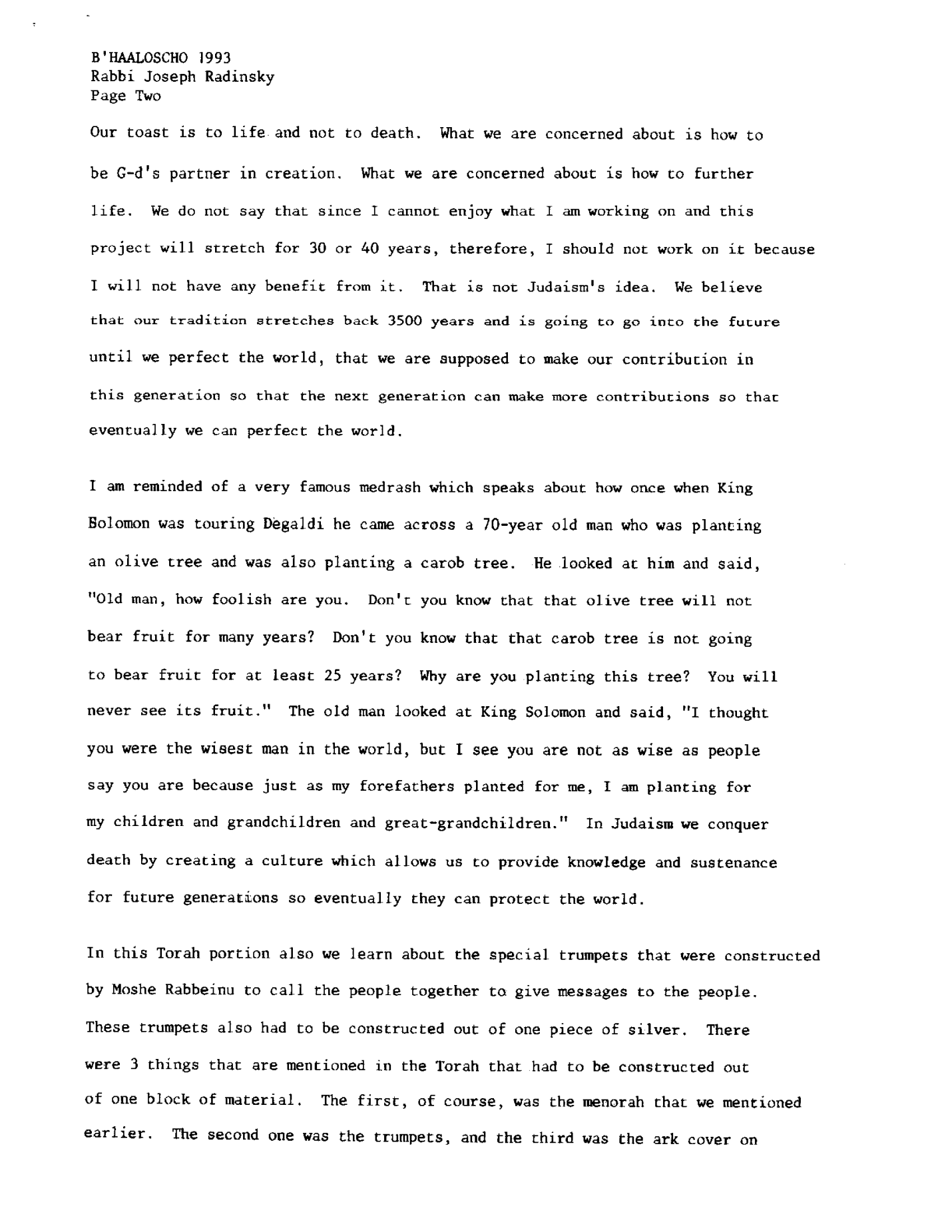 behalotecha 1993