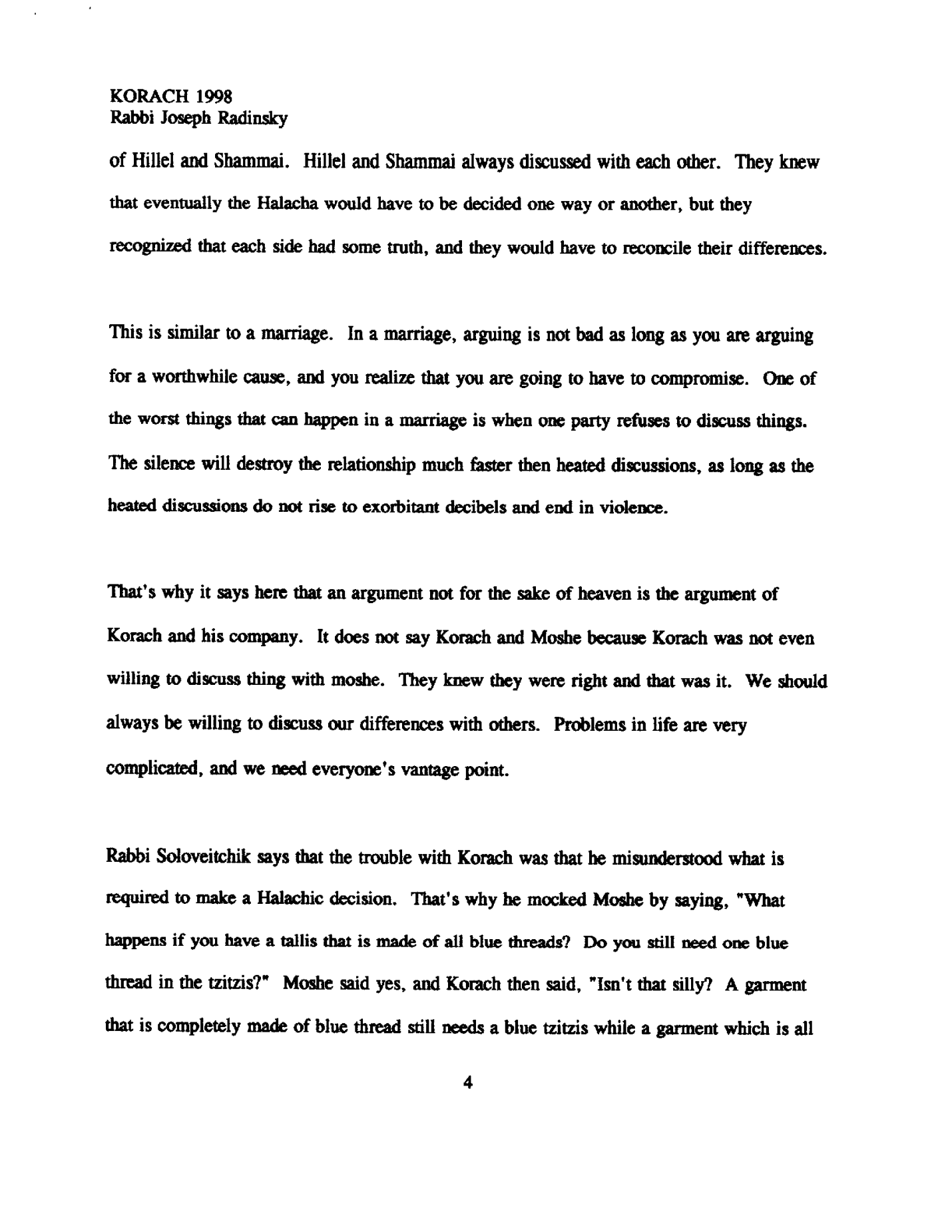 korach 1998