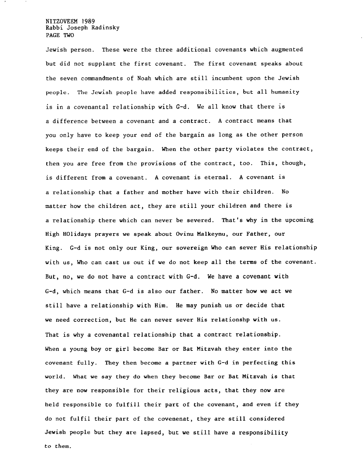 nitzavim 1989