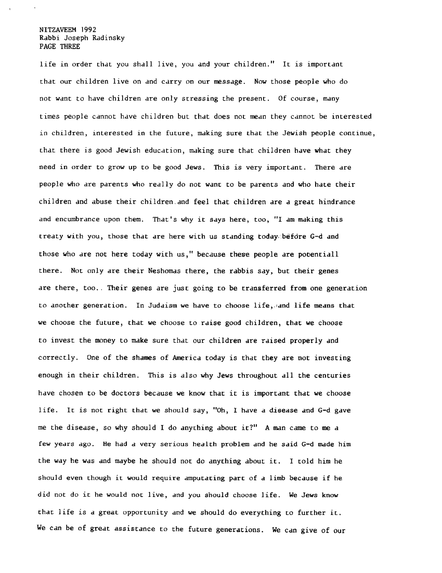 nitzavim 1992